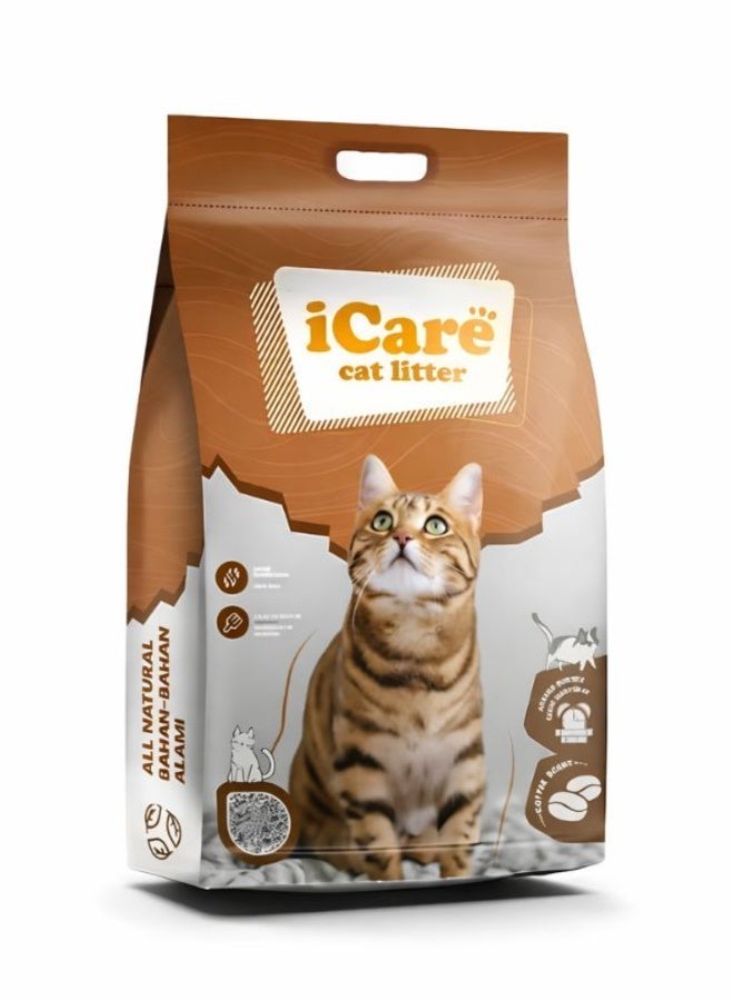 آي كير رمل قطط بنتونيت من آي كير - بنكهة القهوة - 10 لتر - Image 4